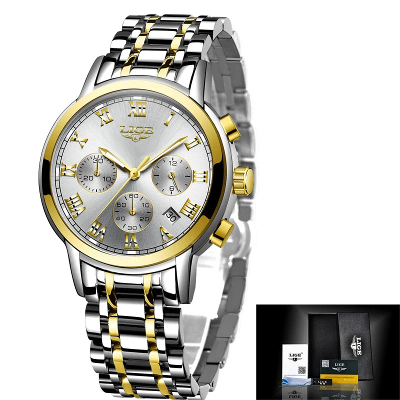 LIGE 2024 nuove donne di moda orologi da donna top brand di lusso creativo bracciale da donna in acciaio orologi orologio impermeabile al quarzo femminile