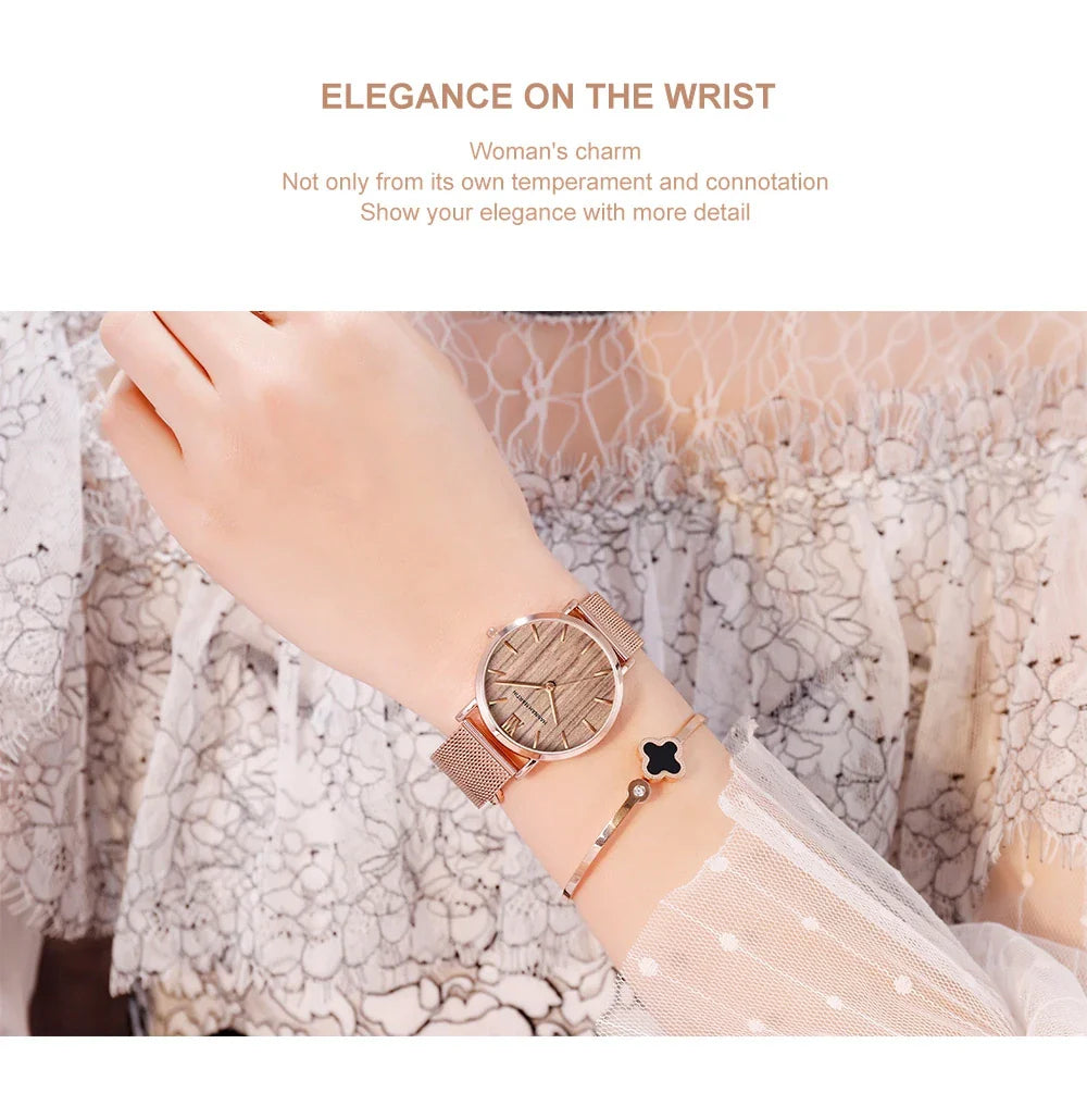 HANNAH MARTIN Movimento al quarzo giapponese in acciaio inossidabile di qualità del marchio Orologio Dropshipping da donna impermeabile da 36 mm in oro rosa completo