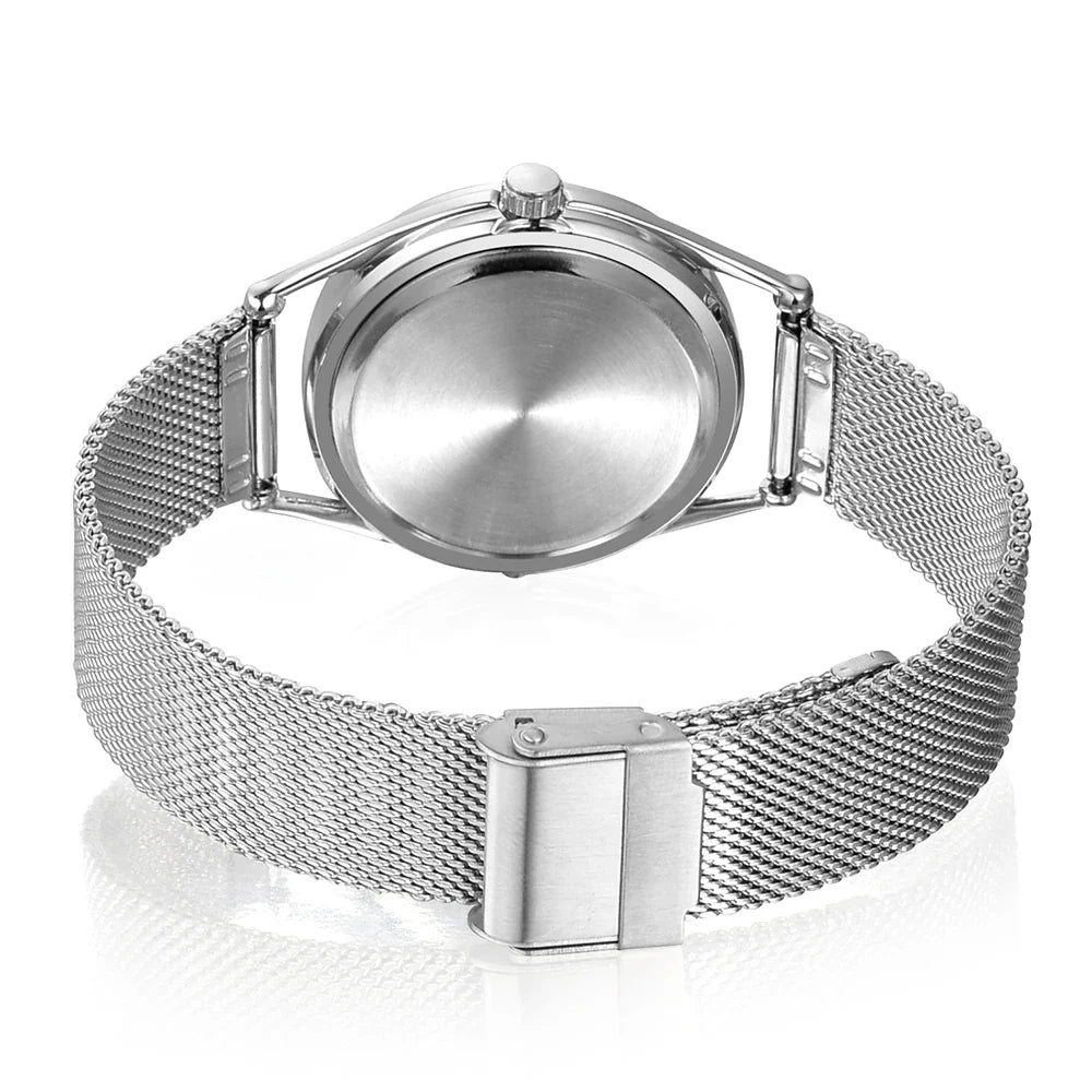 FEB 30TH Walking Men Design orologio Unisex da uomo dal Design creativo 3ATM cinturino in acciaio inossidabile resistente all'acqua