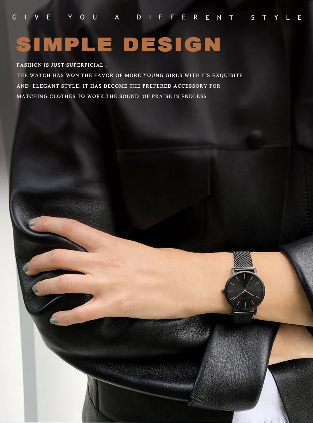 HANNAH MARTIN Movimento al quarzo giapponese in acciaio inossidabile di qualità del marchio Orologio Dropshipping da donna impermeabile da 36 mm in oro rosa completo