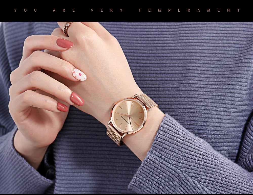 HANNAH MARTIN Movimento al quarzo giapponese in acciaio inossidabile di qualità del marchio Orologio Dropshipping da donna impermeabile da 36 mm in oro rosa completo
