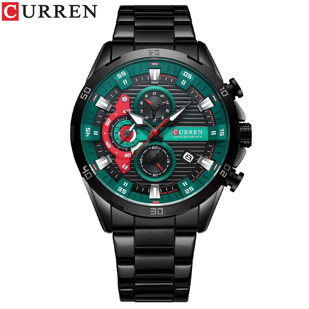 CURREN orologio da uomo orologi da uomo al quarzo sportivi di lusso delle migliori marche orologio da polso cronografo impermeabile in acciaio pieno da uomo Relogio Masculino
