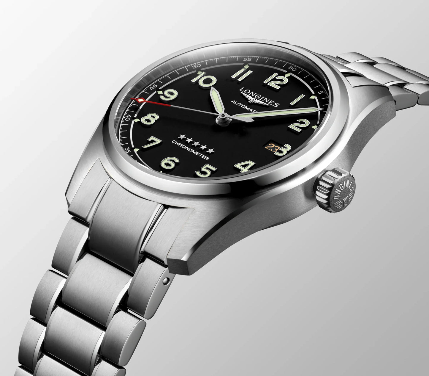 LONGINES SPIRIT Automatico Swiss Made Acciaio Quadrante Nero Ø 37/40/42 mm – L3.410.4.53.6