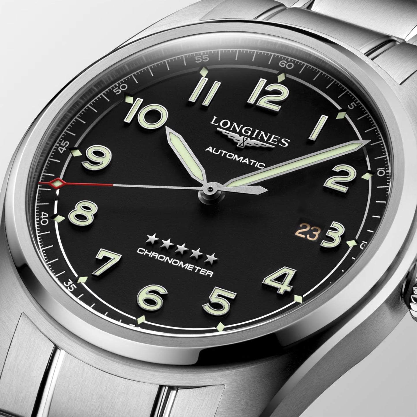 LONGINES SPIRIT Automatico Swiss Made Acciaio Quadrante Nero Ø 37/40/42 mm – L3.410.4.53.6