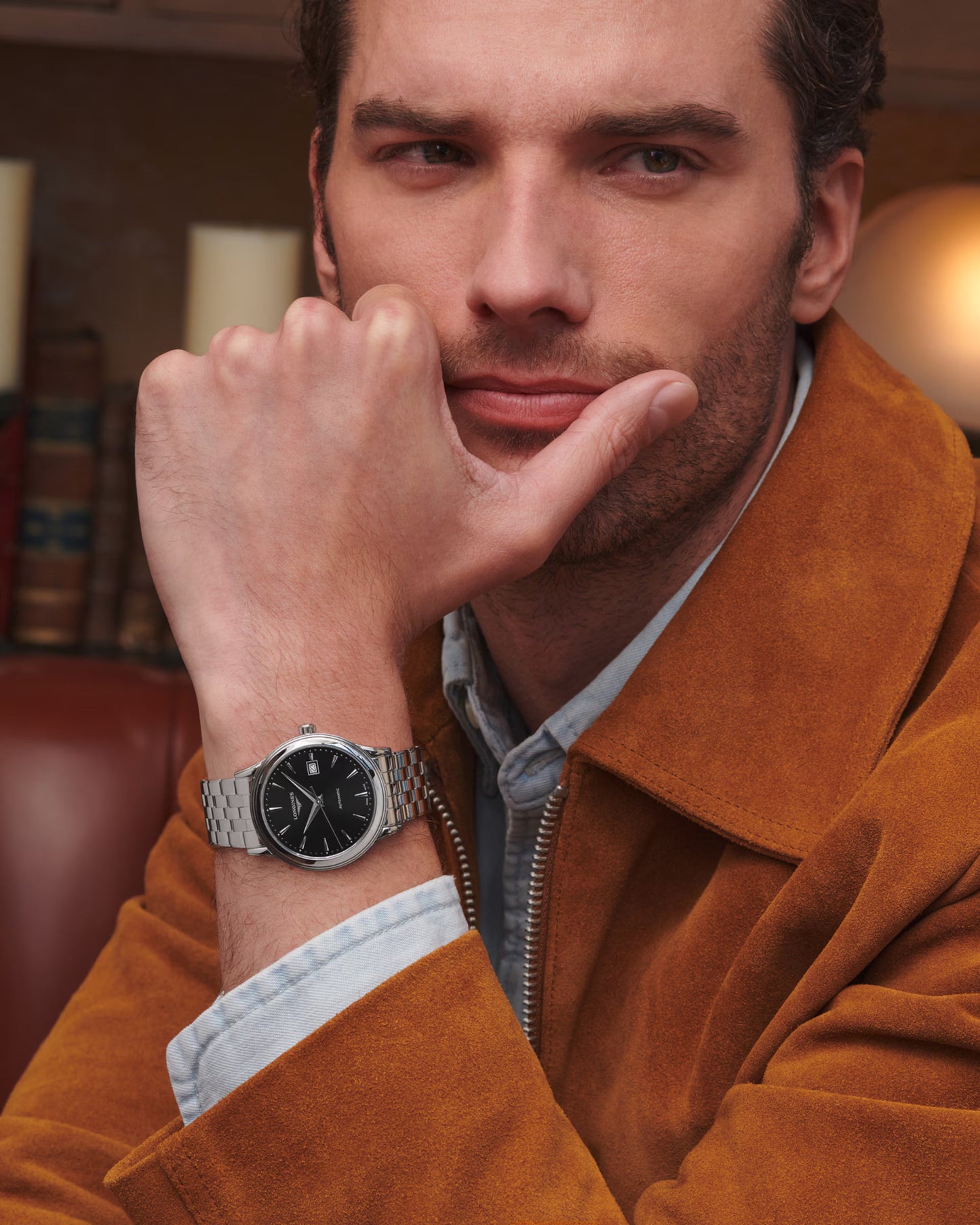 Longines Flagship Classic – Orologio automatico Swiss Made nero L4.984.4.59.6
