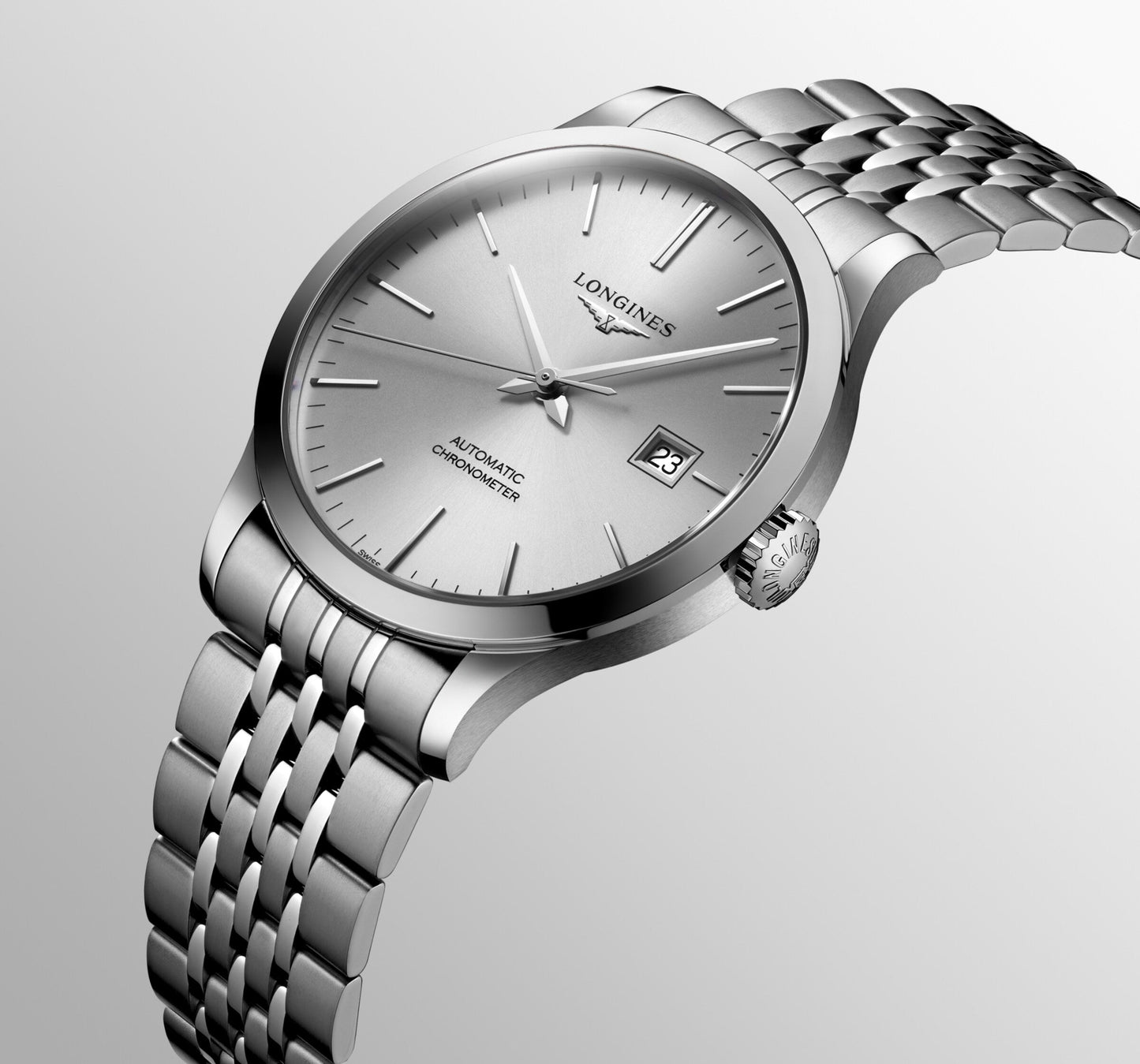 Longines Record Automatic Swiss Made – Quadrante Argento Ø 40mm – L2.821.4.72.6