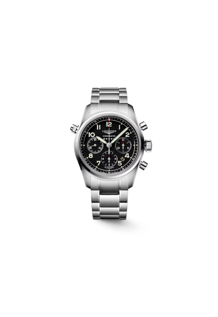 Longines Spirit Chronograph – Orologio automatico Swiss Made, quadrante nero, cassa 42mm – L3.820.4.53.6
