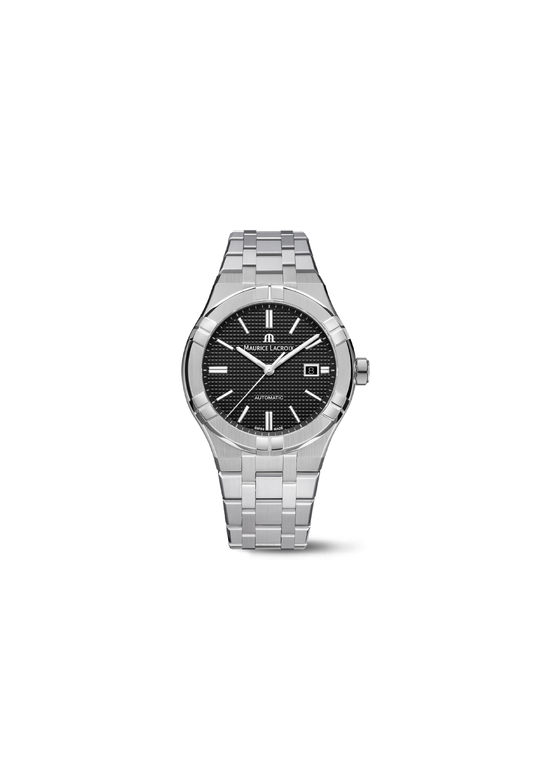 Maurice Lacroix AIKON Automatic Date 42mm Automatico Swiss Made Nero – AI6008-SS002-330-1
