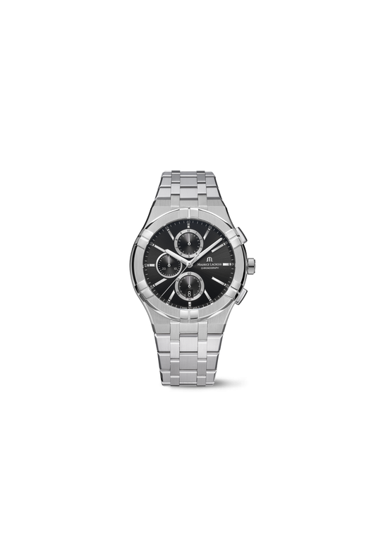 Maurice Lacroix Aikon Quartz Chronograph – Quarzo Swiss Made Nero 42mm AI1118-SS002-330-1