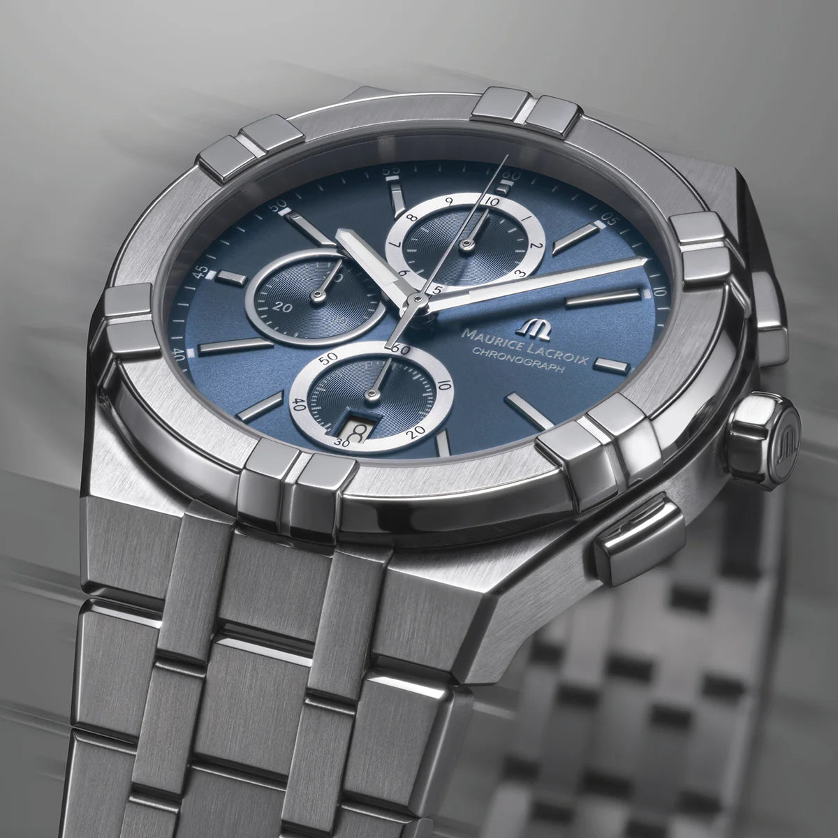 Maurice Lacroix Aikon Quartz Chronograph – Quarzo Swiss Made Blu 42mm – AI1118-SS002-430-1