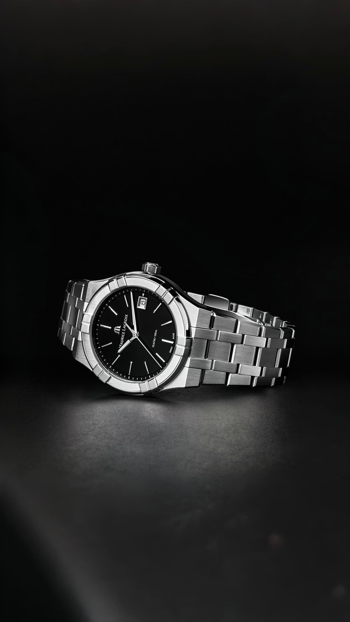 Maurice Lacroix Aikon Quartz Nero 40mm – Quarzo Swiss Made – AI1108-SS002-330-1