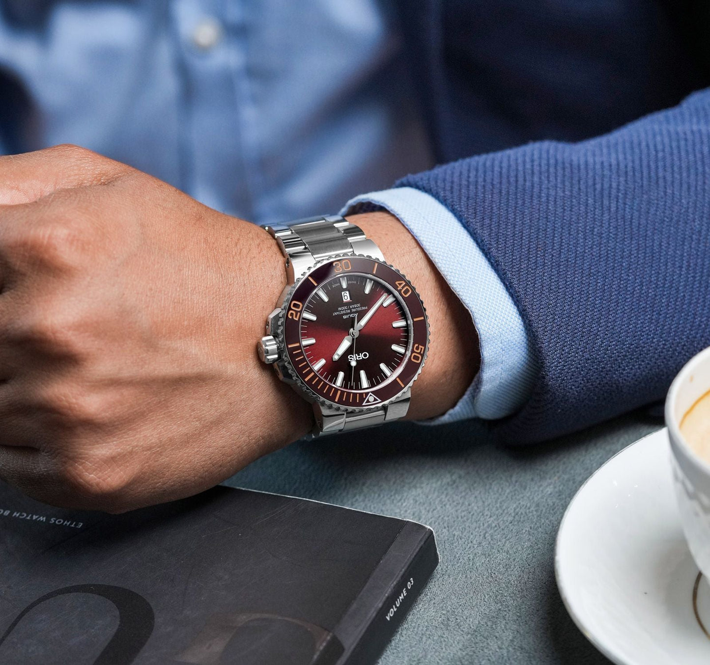 Oris Aquis Date Automatic Swiss Made Marrone 43.5mm – 01 733 7730 4152-07 8 24 05PEB