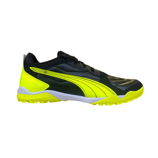Scarpe Calcio Puma Pressing IV TT Turf Calcetto Nero-Bianco-Giallo