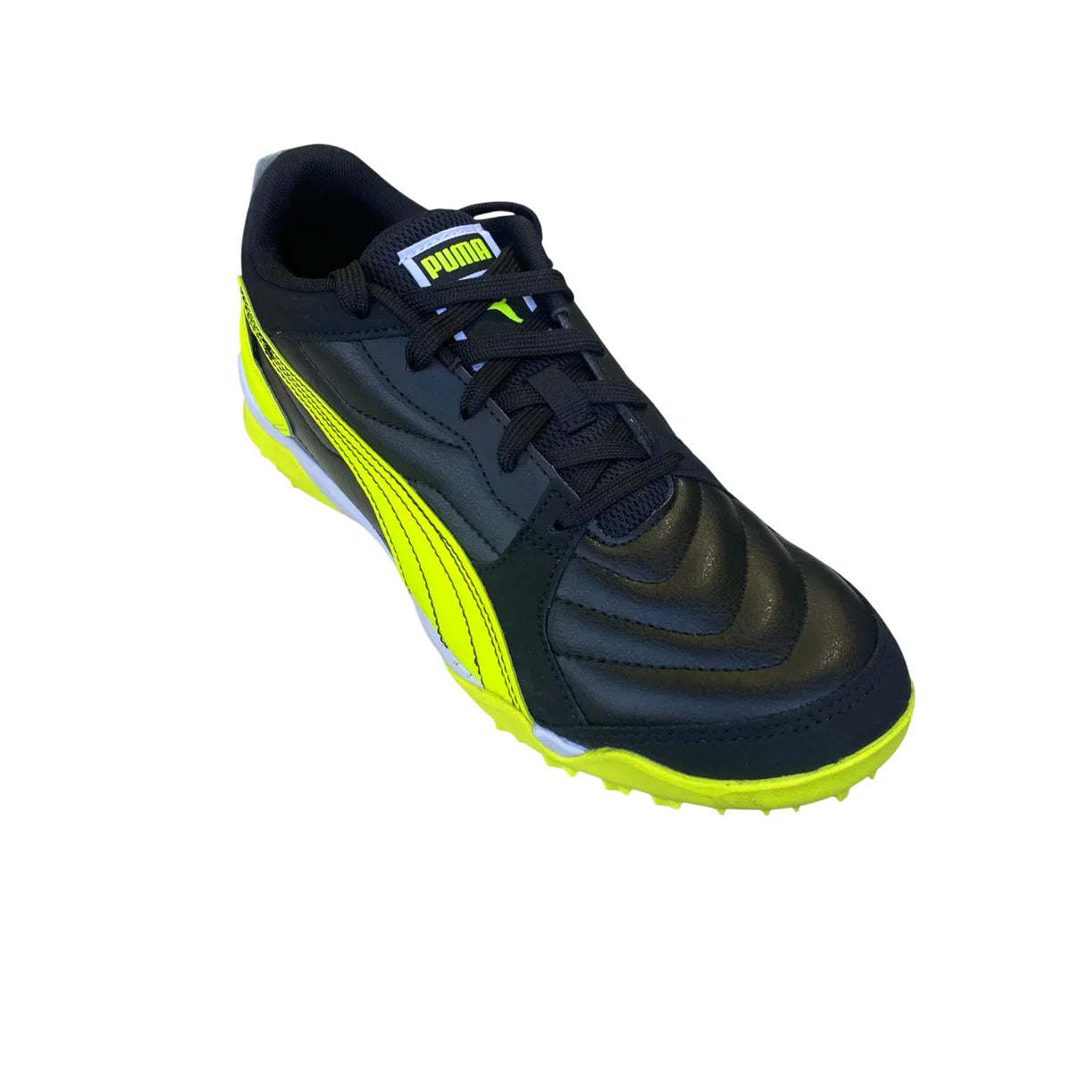 Scarpe Calcio Puma Pressing IV TT Turf Calcetto Nero-Bianco-Giallo