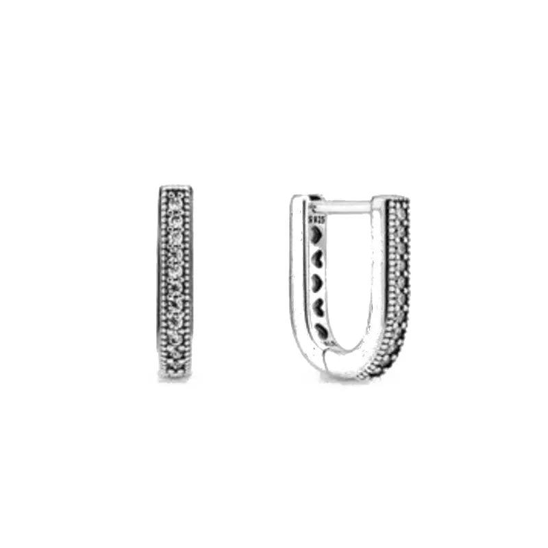 Orecchini e Ciondolo con Zirconi Scintillanti, Combinazione Fiore di Ciliegio e Farfalla, Orecchini in Argento 925, Regalo Ideale per Donne