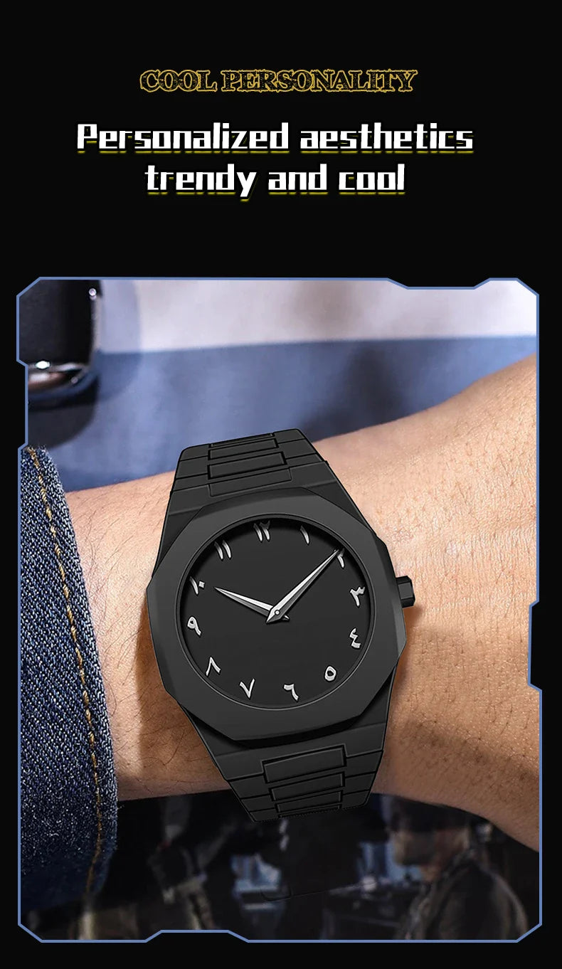 VA VA VOOM Orologio creativo da uomo di marca Moda Silicone Nero Business Style Arabo Digitale Creativo Militare Orologi sportivi al quarzo