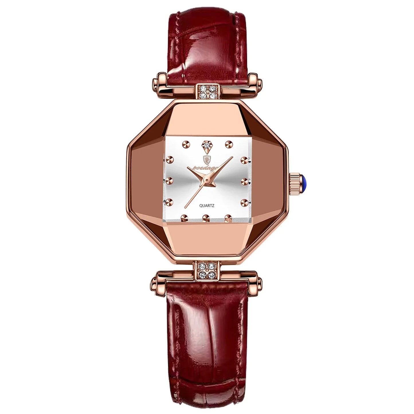 POEDAGAR Orologio da donna di alta qualità Orologi al quarzo in pelle impermeabile per donna Orologio da polso da donna casual di moda di lusso regalo Reloj