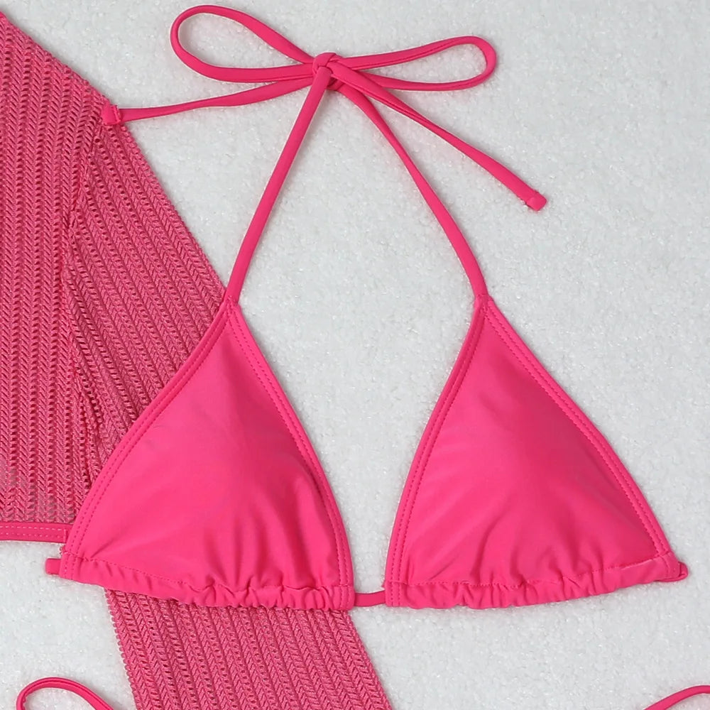 2026 Bikini sexy Costumi da bagno femminili Costumi da bagno a tre pezzi da donna Costumi da bagno da spiaggia Costumi da bagno Bikini brasiliano Set Bagnante da piscina