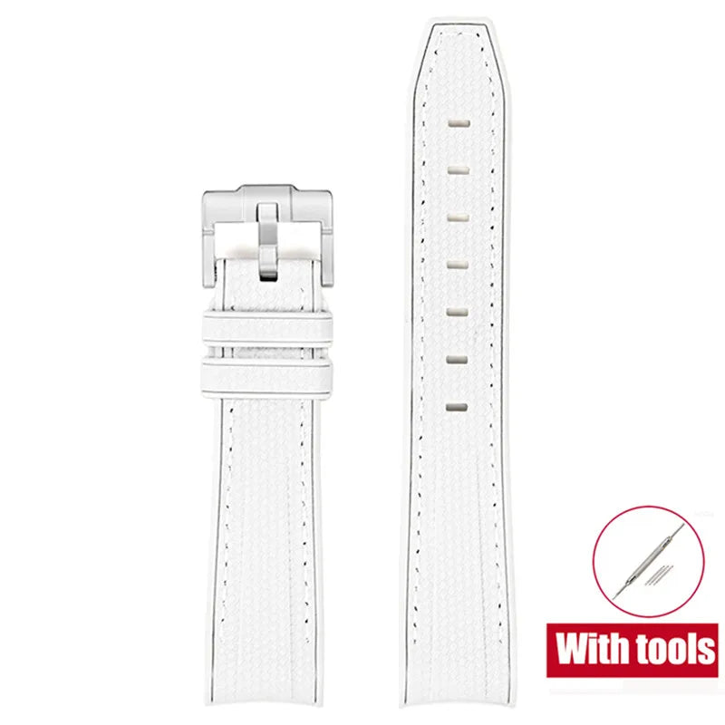 Cinturino in gomma per Swatch X Omega Joint MoonSwatch Cinturino sportivo impermeabile da 20 mm Cinturino con estremità curva in silicone per uomo donna