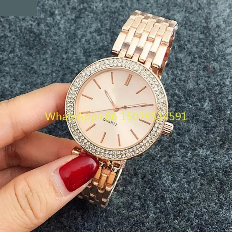 Orologi di Lusso in Cristallo per Donne, Marca di Moda, Orologio al Quarzo con Diamanti per Signore, Orologi da Polso Femminili in Acciaio, Relogio Feminino, Regalo