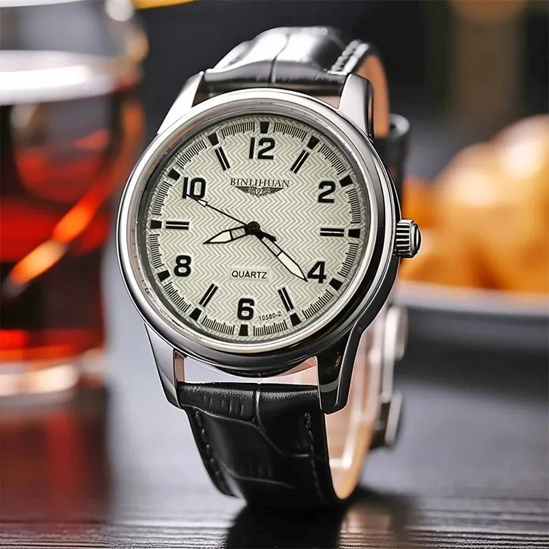 Orologio da polso da uomo delle migliori marche Orologio da uomo impermeabile da lavoro di lusso per uomo Orologio al quarzo Orologi da uomo in pelle reloj + scatola regalo da uomo