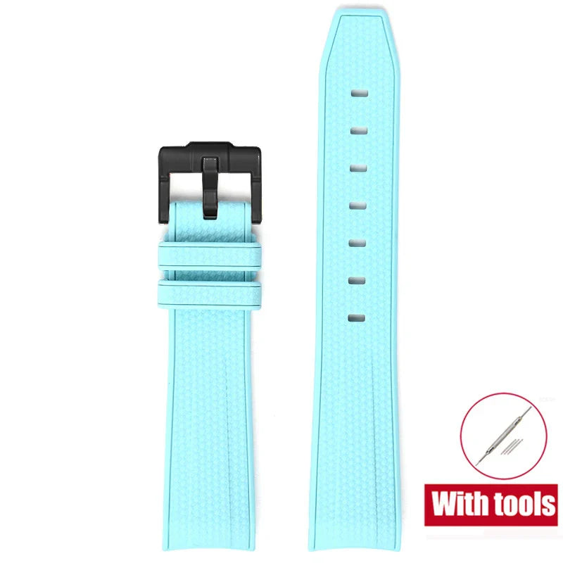 Cinturino in gomma per Swatch X Omega Joint MoonSwatch Cinturino sportivo impermeabile da 20 mm Cinturino con estremità curva in silicone per uomo donna