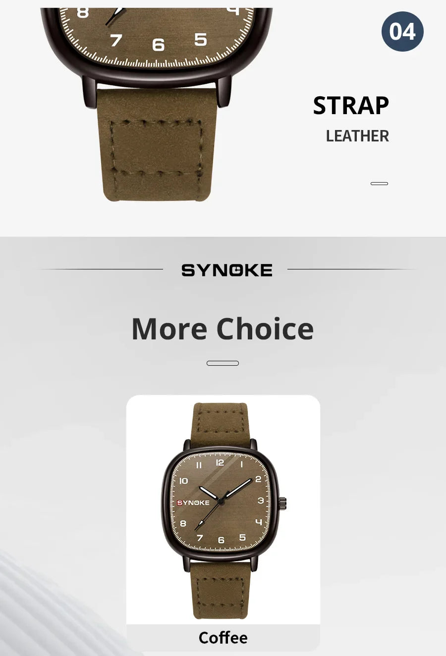 SYNOKE orologio al quarzo da uomo Fashion Simple Business Belt orologio al quarzo per uomo orologio da polso per studenti sport Non meccanico