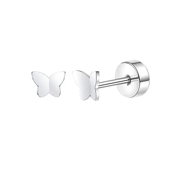 2 pz/set In Acciaio Inox Cuore Luna Earbone Della Vite Della Vite Della Sfera Orecchini con perno per Le Donne di Modo Dell'orecchio Trago Cartilagine Body Piercing