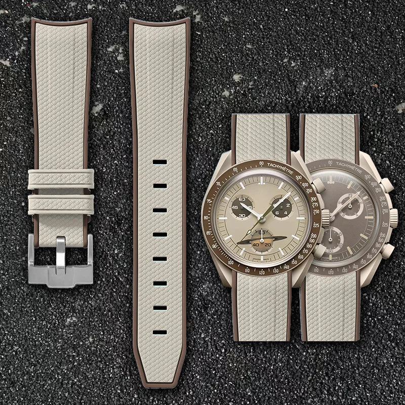 Per Omega Swatch 20mm Curva cinturino per orologio Speedmaster MoonSwatch Planet Snoopy cinturino cinturino a sgancio rapido braccialetto in gomma
