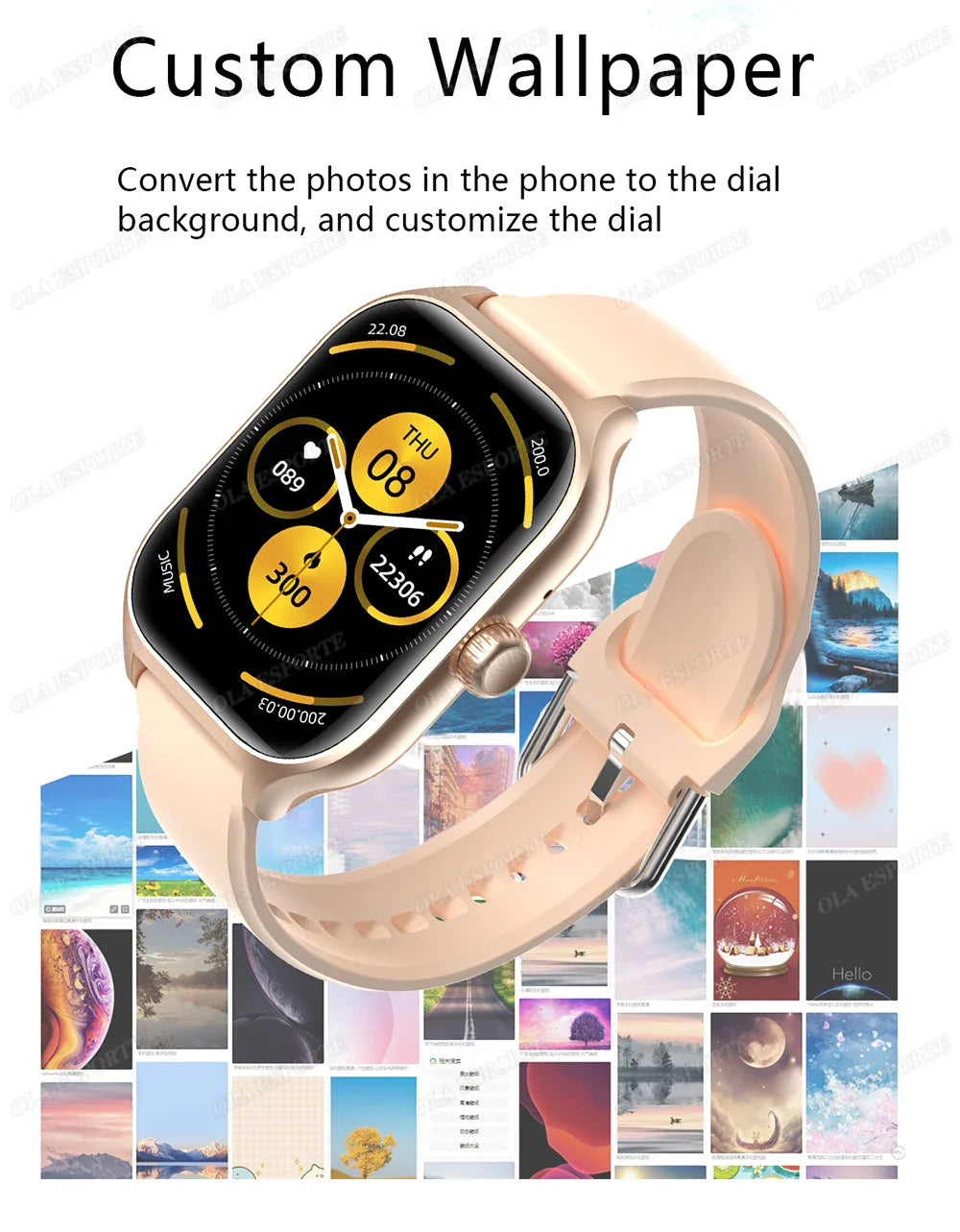 Smartwatch 2025 per Android e iOS, Schermo a Colori da 2,01 Pollici, Risposta alle Chiamate Bluetooth, Orologio Fitness Tracker per Donne e Uomini