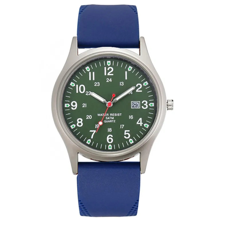 Orologi economici di marca da uomo Studenti Moda Casual Cinturino in silicone Sport Militare Data Orologio da polso al quarzo Nero Relogio Masculino