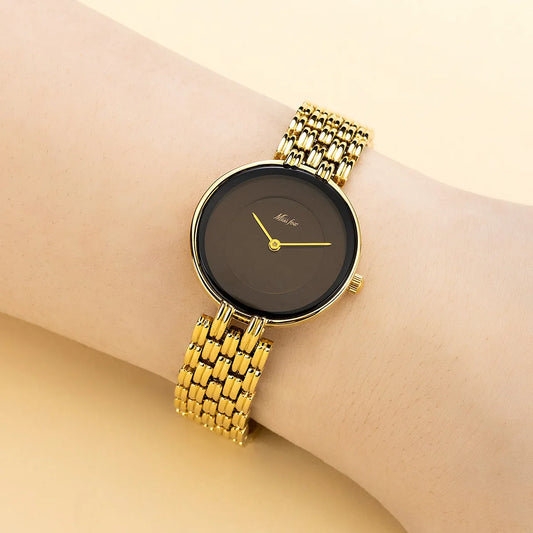 UTHAI orologio da donna leggero marchio di lusso business semplice retrò femminile braccialetto in metallo impermeabile orologio da donna al quarzo moda