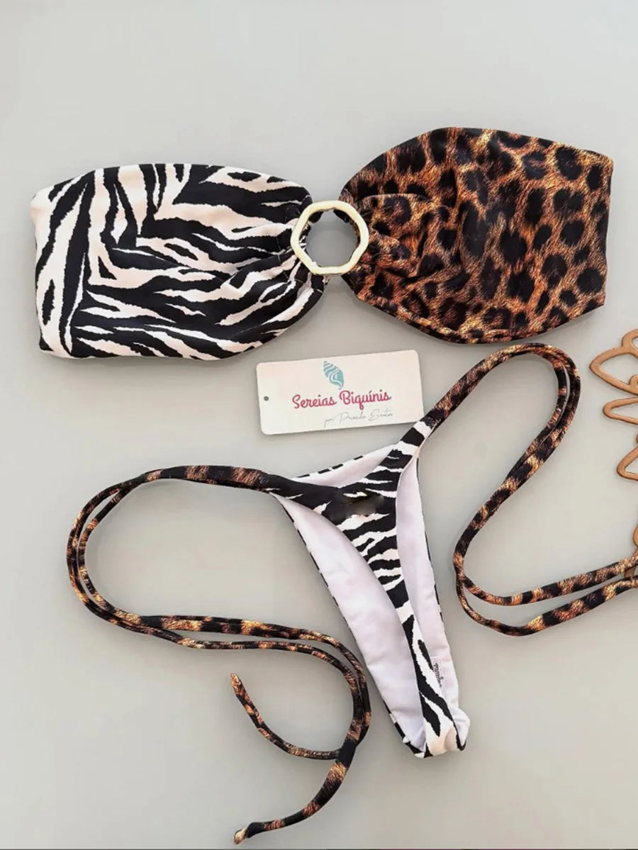 Micro Bikini 2026 Costume da bagno donna Nuovo costume da bagno sexy Halter Bikini Set brasiliano Biquini Perizoma femminile Beachwear Party Wear