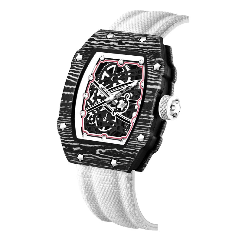 Nuovo Orologio al Quarzo Trendy Ultra-Sottile a Forma di Botte di Vino con Cinturino in Nylon, Elegante e alla Moda