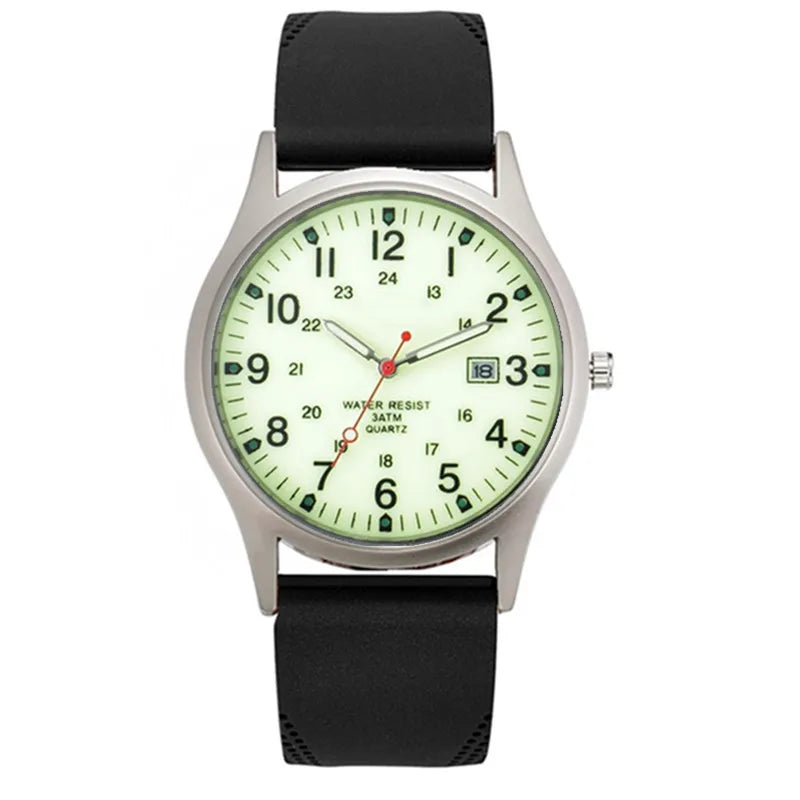 Orologi economici di marca da uomo Studenti Moda Casual Cinturino in silicone Sport Militare Data Orologio da polso al quarzo Nero Relogio Masculino