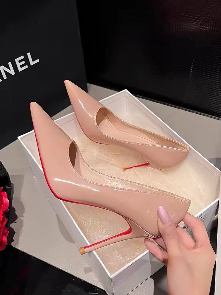 Sexy Black High Heels for Ladies Elegant woman heels 2025 trend Stiletto Pointed Toe Shoes Women Nightclub Prom Party Shoes