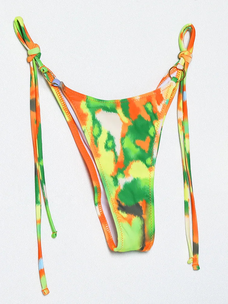Miyouj Nuovi Bikini Stampati Costumi da bagno Donna Costume da bagno sexy Fasciatura Bikini Set 2024 Beachwear String Costumi da bagno Micro Biquinis
