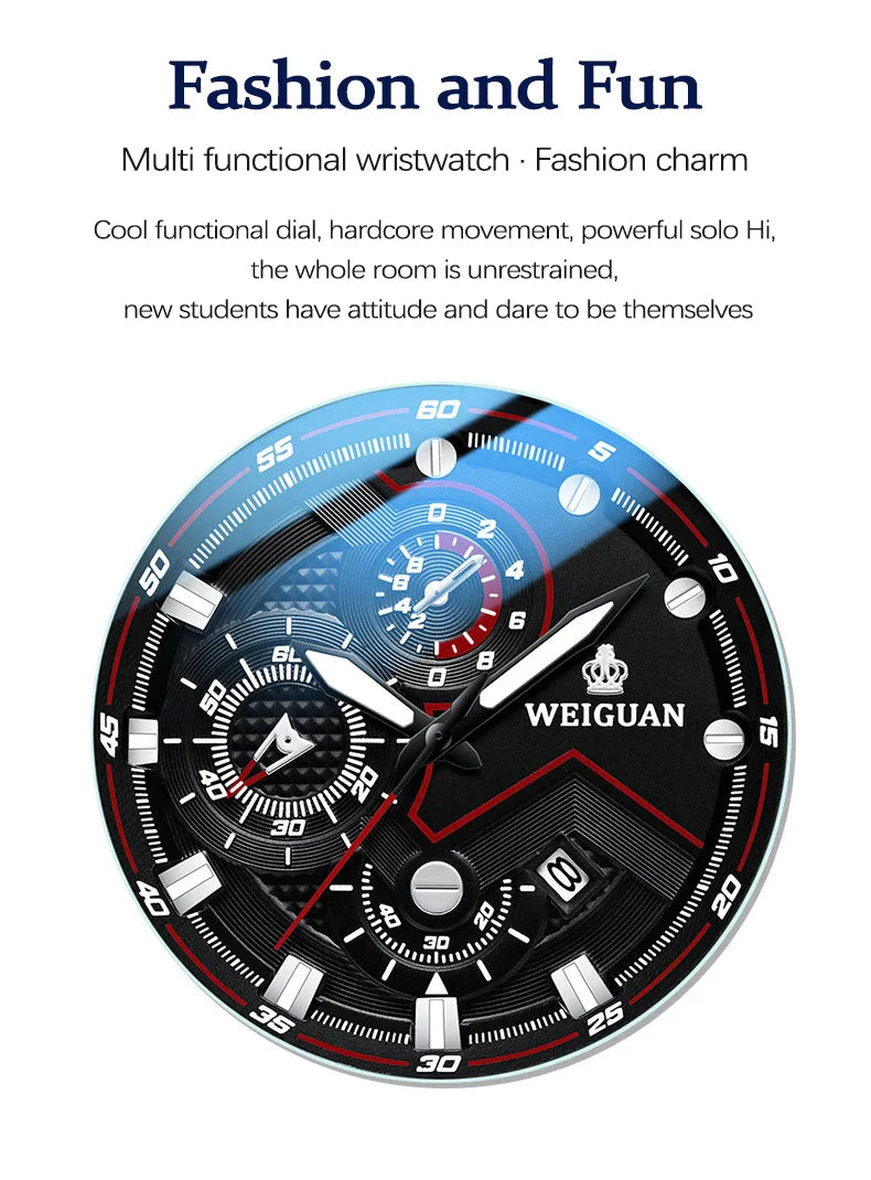Orologio da uomo Black Warrior autentico alla moda in acciaio inossidabile impermeabile calendario luminoso orologio al quarzo moda maschile orologi regalo