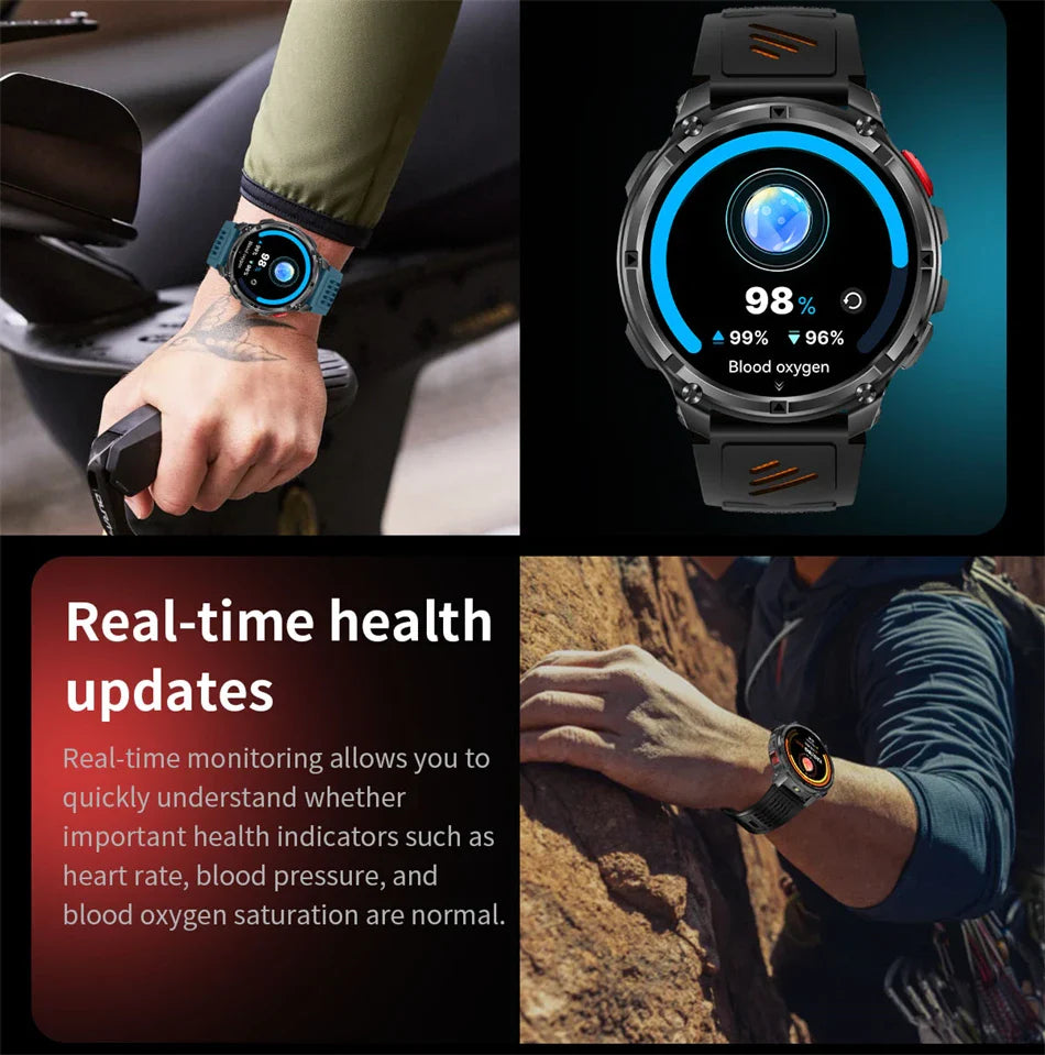 Nuovo T-Rex3 Ultra 1100mAh Batteria Smart Watch GPS Track Bussola IP69K Impermeabile Sport tracker All'aperto Militare Smartwatch