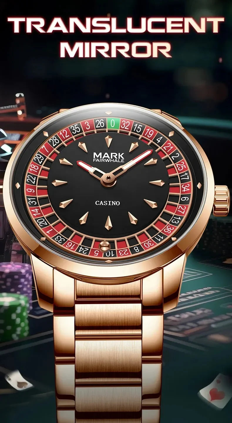 Mark Fairwhale 5031 Nuovo orologio al quarzo da uomo di marca superiore quadrante digitale rotante intrattenimento freddo orologio da notte impermeabile reloj