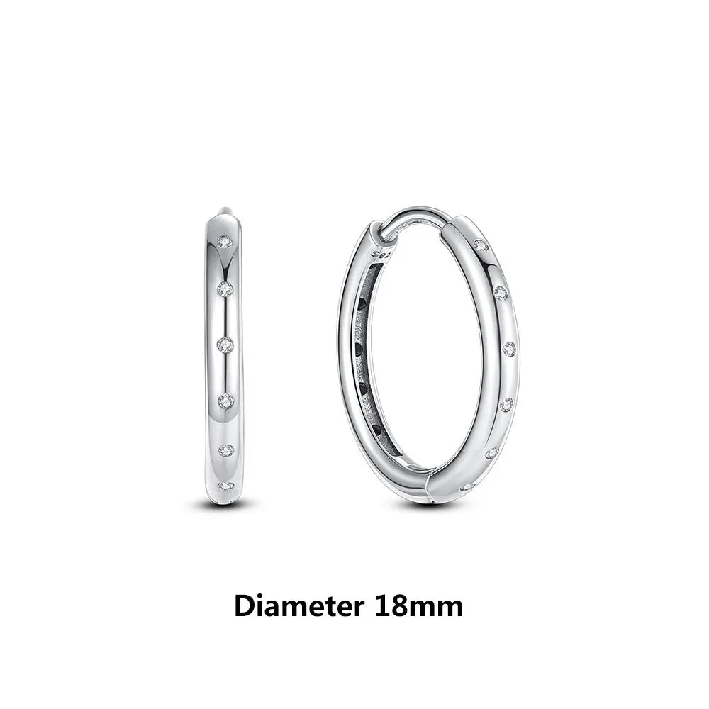 Orecchini Originali in Argento Sterling 925, Modello 2026, a Perno e a Cerchio con Cristalli, per Donna, in Oro Rosa, con Corona, Cuore, Infinito, Ape, Gioielli