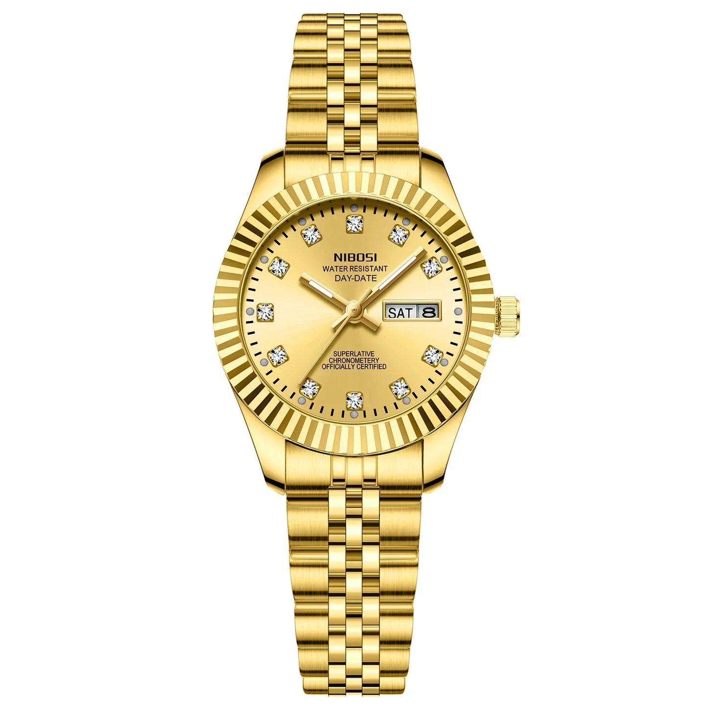 NIBOSI Orologi da donna con diamanti Orologio da donna casual di moda di lusso delle migliori marche Orologio da donna con data settimanale automatica impermeabile Reloj