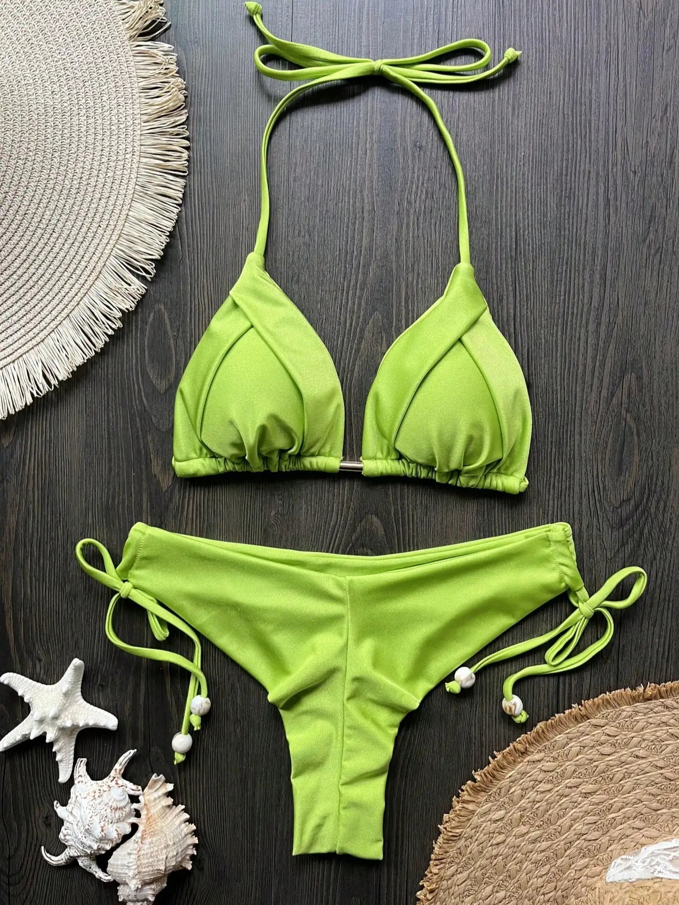 RUOTONGSEPT 2025 Nuovo Sexy Costume da Bagno Triangolare in 13 Colori per Donne, Bikini Brasiliano, Costume Push-Up, Set Bikini da Spiaggia