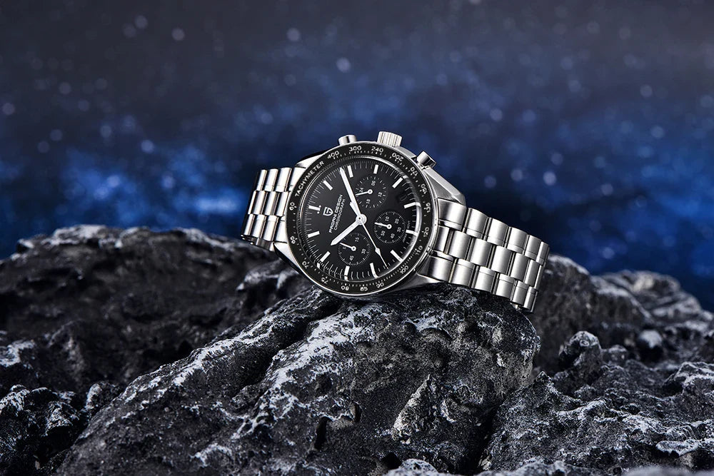 Nuovo Orologio da Uomo PAGANI DESIGN Golden Moon 2026, Orologio al Quarzo di Lusso, Cronografo Sportivo, Vetro Zaffiro AR, Impermeabile, Regalo