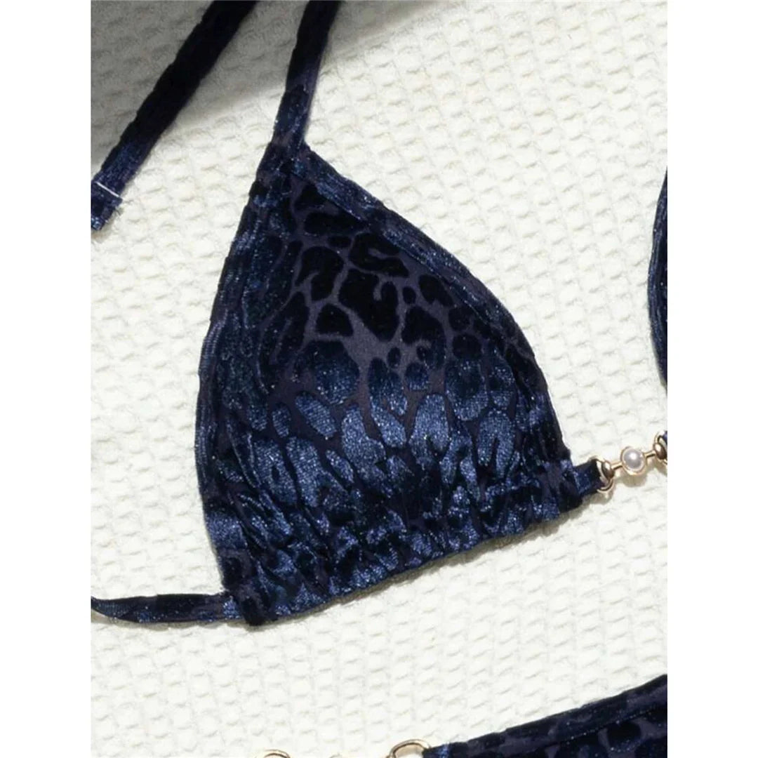 S-XL Leopard Halter Mini Micro Perizoma Bikini Donna Costumi da bagno Costume da bagno femminile Bikini a due pezzi Bagnante Costume da bagno Swim V5207