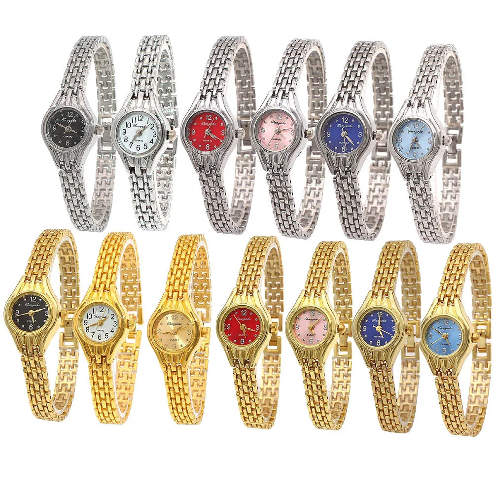 Orologio da polso da donna carino Mujer Relojes dorati Orologio al quarzo con quadrante piccolo Orologio da polso popolare Ora orologi eleganti da donna femminili