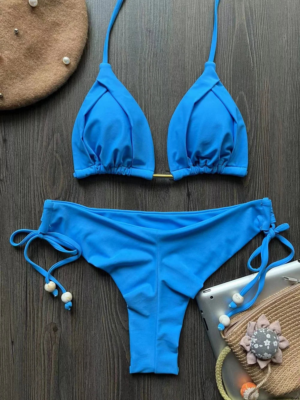 RUOTONGSEPT 2025 Nuovo Sexy Costume da Bagno Triangolare in 13 Colori per Donne, Bikini Brasiliano, Costume Push-Up, Set Bikini da Spiaggia
