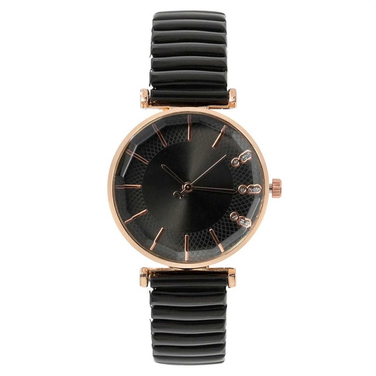 Orologio al quarzo da donna in cristallo semplice blu tesoro di lusso Orologio casual con cinturino elasticizzato in acciaio inossidabile Orologio da donna alla moda