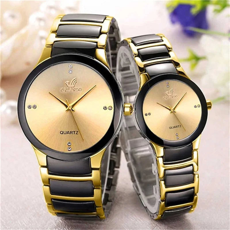 ORLANDO Orologi di lusso da uomo Nuovo arrivato Orologio da polso in acciaio al quarzo oro nero freddo Squisito orologio Masculino Relogio Orologio di moda