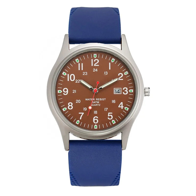 Orologi economici di marca da uomo Studenti Moda Casual Cinturino in silicone Sport Militare Data Orologio da polso al quarzo Nero Relogio Masculino